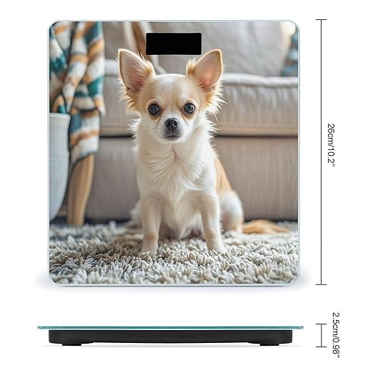 Cute Chihuahua Scale for Body Weight Accurate Digital Bathroom Scale Toughened Glass High Precision Scales Smart Weight Scales with Large LCD Backlight Display Weighing Machine