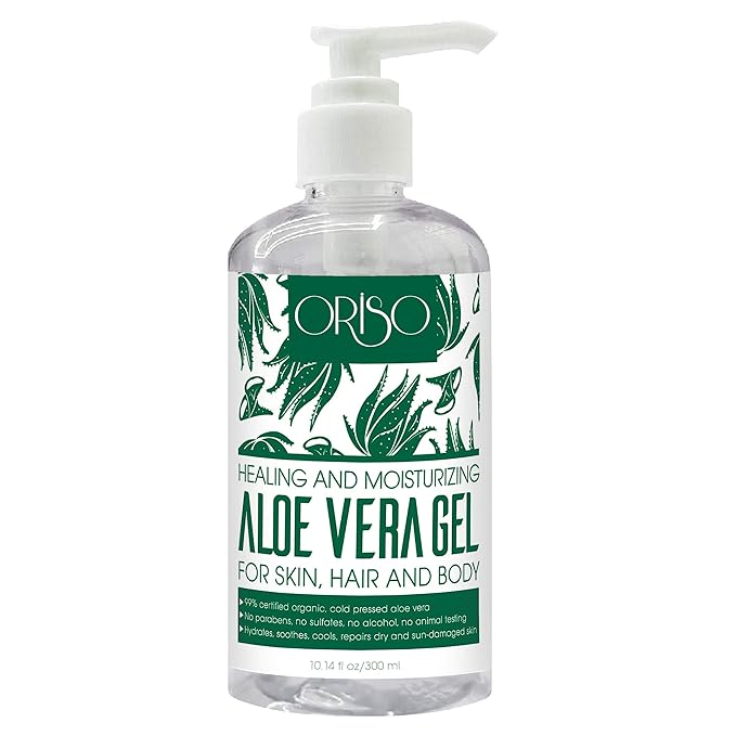 Aloe Vera Gel with Organic Aloe Vera Cold Pressed and Tea Tree Oil Body Wash with Mint