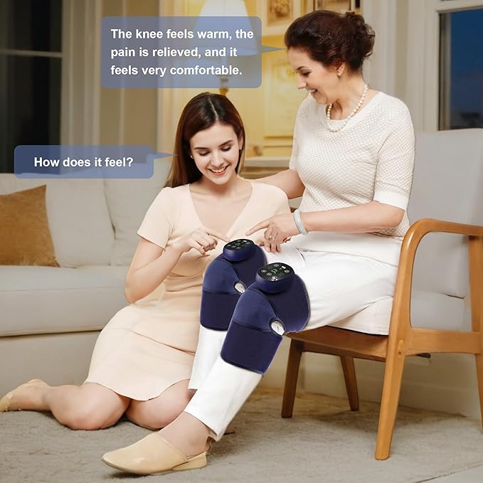 Creliver Knee Massager with Heat Cordless Heating Pad for Knee with 6 Heat Levels &amp 3 Vibration Modes &amp 3 Massage Modes Gifts for Dad Mom