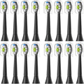 Replacement Toothbrush Heads Compatible for and Other Snap-On Handles(16pcs Black)