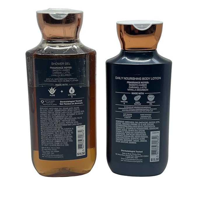 Bath &amp Body Works MIDNIGHT AMBER GLOW Body Wash &amp Shower Gel and MIDNIGHT AMBER GLOW Daily Nourishing Body Lotion