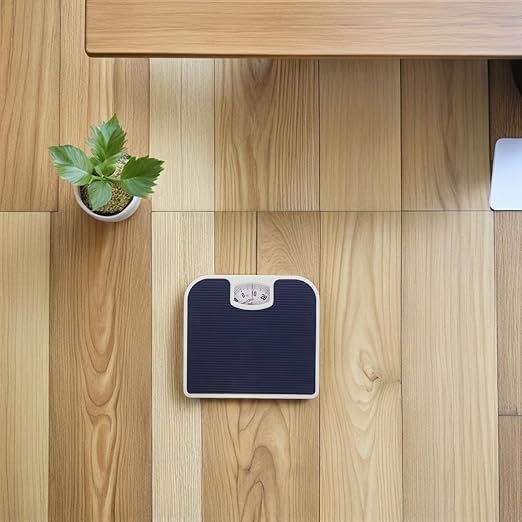 SUPVOX Mechanical Bathroom Scale Analog Weight Scale with Large Dial Dark Blue for Home Health Monitoring and Body Weight Measurement