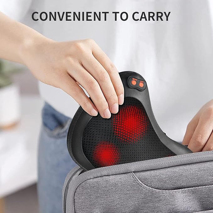 Back Massager Shiatsu Neck Massager with Heat Electric Back Massager for Shoulder Back Leg Deep Tissue Kneading Massage to Relief Muscles Massage Pillow for Mom/Dad/Women/Men