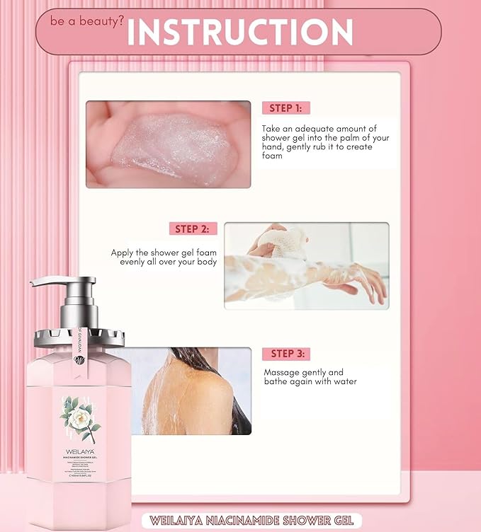Weilaiya NIACINAMIDE SHOWER GEL (camellia's collection)