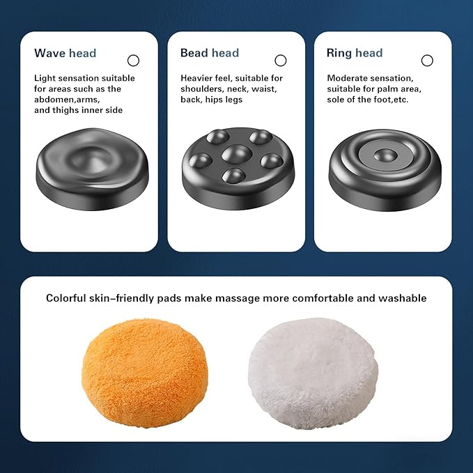 3D Rotating Massage Gun Cordless Deep Tissue Body Massager with 30 Speeds &amp 6 Modes for Muscle Recovery &amp Body Sculpting Handheld Electric Massager for Back Neck Shoulder for Women &amp Men