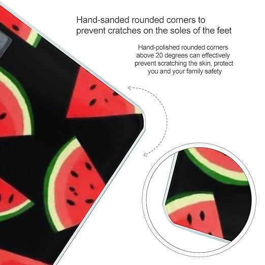 Women's Fashion Automatic Switch Digital Bathroom Weighing Scale Smart Scale Red Watermelon Black