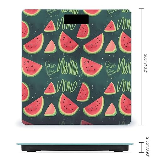 One in A Melon Bathroom Scale Large LCD Backlight Display Digital Scale Rounded Corners Body Scales Automatic Power On/Off Bathroom Scales for Home Bedrooms