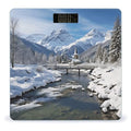 Winter Landscape in The Bavarian Alps Digital Bathroom Scale for Body Weight Weighing Scale with Backlit LCD Display High Precision Measurements &amp Measures Weight Up to 180kg