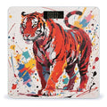 Abstract Tiger Scale for Body Weight Accurate Digital Bathroom Scale Toughened Glass High Precision Scales Smart Weight Scales with Large LCD Backlight Display Weighing Machine