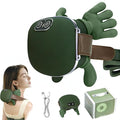 Neck and Shoulder MassagerPortable Shiatsu Back Massage Hand-Shaped Deep Tissue 4D Kneading Massager with Heat for Pain Relief and Muscle RelaxGifts for Women Men(Green)