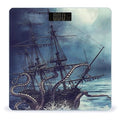 Octopus Kraken Pirate Ship Ocean Scale for Body Weight Digital Bathroom Scale Precision Smart Weighing Scales with Clear LED Display Accurate High Precision Scales Weighing Machine