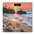 Sea Beach Sunset Scale for Body Weight Sturdy Tempered Glass Weighing Scales with LCD Display Accurate Digital Bathroom Scale Convenient Body Fat Smart Scales Easy Read