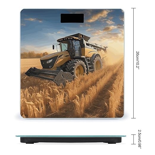 Farm Tractor Harvest Scale for Body Weight Accurate Digital Bathroom Scale Toughened Glass High Precision Scales Smart Weight Scales with Large LCD Backlight Display Weighing Machine