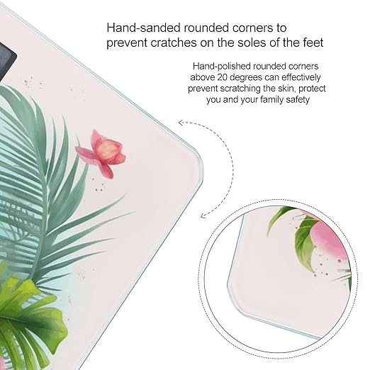 Tropical Flamingo Weight Scale for Body Weight Digital Bathroom Scale High Capacity Accurate Digital Weighing Scales and Easy-to-Read on Backlit LCD Display Scales
