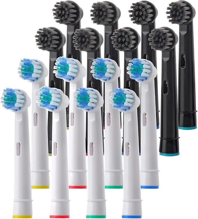 Electric Toothbrush Replacement Brush Heads Compatible For Oral Basic Cleaning -B Toothbrush Nozzle BristlesD100 D25 D30 D32 4739 3709 3744(17A-BK4 WH4)