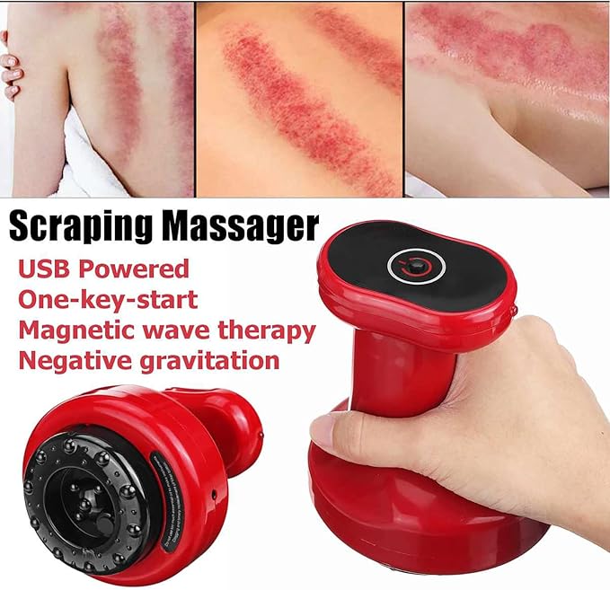 Electric Back MassagerElectric Body Guasha Scraping Negative Pressure Neck Massage Soft Tissue Gua Sha Scraping Massage