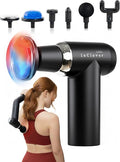 Massage Gun with Detachable Extension Handle for Deep Tissue Muscle Massage – Handheld Back &amp Shoulder Percussion Heated Massager for Men &amp Women. Professional Pain Relief Massage Tool.