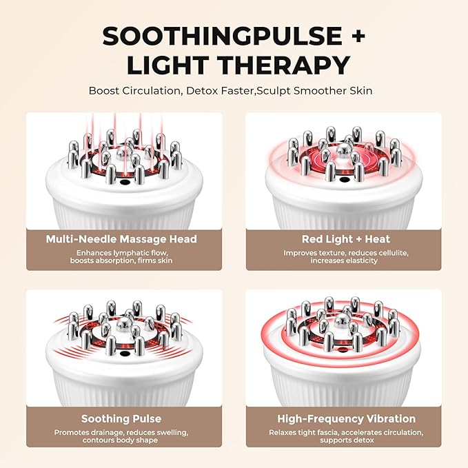 Lymphatic Drain Massager Vibrating Massager and Massage Tool Used for Muscle Relaxation in The Legs Arms and Abdomen