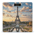 French Paris Tour Eiffel Tower Scale for Body Weight Accurate Digital Bathroom Scale Toughened Glass High Precision Scales Smart Weight Scales with Large LCD Backlight Display Weighing Machine