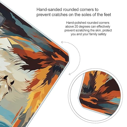 A Pattern with Horses As A Background Scale for Body Weight Accurate Digital Bathroom Scale Toughened Glass High Precision Scales Smart Weight Scales with Large LCD Backlight Display Weighing Machine