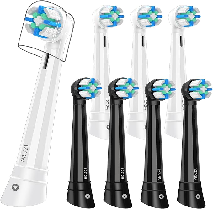 8PCS Replacement Heads Compatible with Oral B iO 3 4 5 6 7 8 9 10 Series Electric ToothbrushGum Care Toothbrush Head Compatible with Oral b iO Replacement Heads