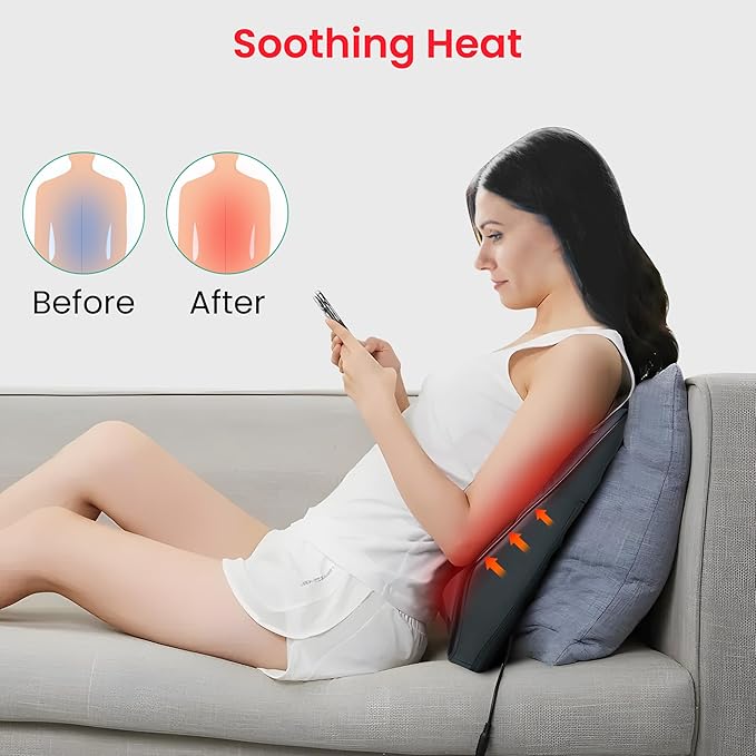 Snailax Back Massager for Back Pain Deep Tissue &amp Foot Rest Under Desk at Work