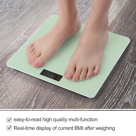 Automatic Switch Digital Bathroom Weighing Scale Smart Scale for Body Weight Green