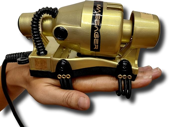Full Body Corded Massager for Barbers Electric Powerful Double Speed Muscle Relaxer with Floating Head Action for Pain Relief &amp Circulation (Gold)