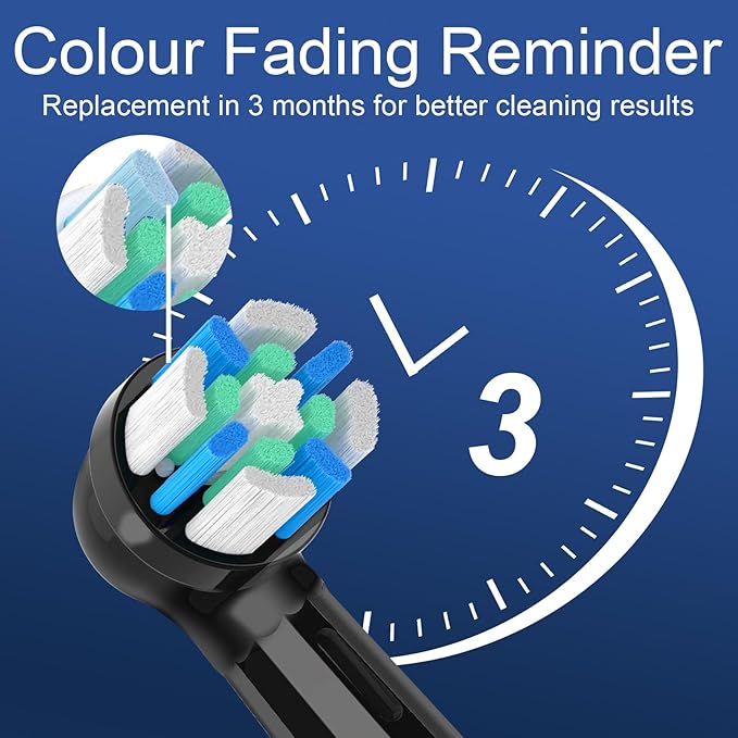 8 Pack Smart Cleaning Replacement Heads Compatible with Oral B iO 2 3 4 5 6 7 8 9 10 Series Electric Toothbrush Brush Heads Compatible with Oral B iO Electric Handles (Black/White)