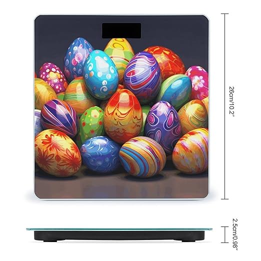 Easter Eggs Scale for Body Weight Smart Scales Digital Bathroom Scale High Precision Weighing Scales with Large Display Weighing Machine for People