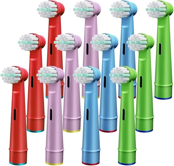Replacement Toothbrush HeadsCompatible For Oral B Compatible For Braun Electric Toothbrushes Brush Head Refills 1000 1500 3000 7000 7500 8000(White-12 Pcs)