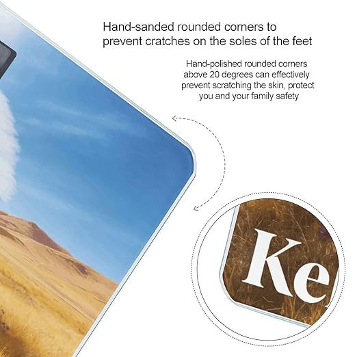 Kelim - Prairie Smart Scale for Body Weight Digital Bathroom Scale Toughened Glass Weight Scale with Large LCD Backlight Display High Precision Scales Weighing Machine