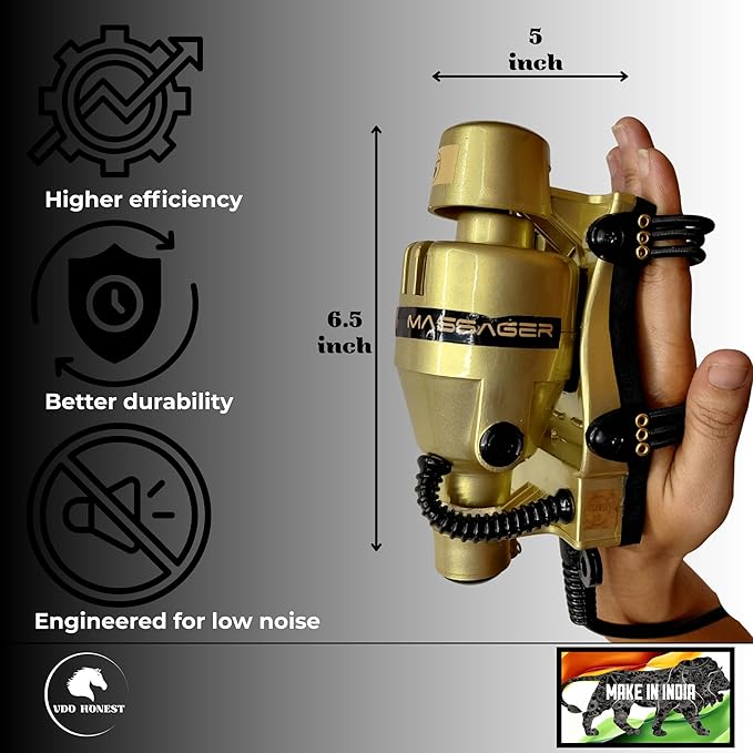 Powerful Double Speed Floating Action for Full Body Massager Corded Electric Powered Barber Massager Gold
