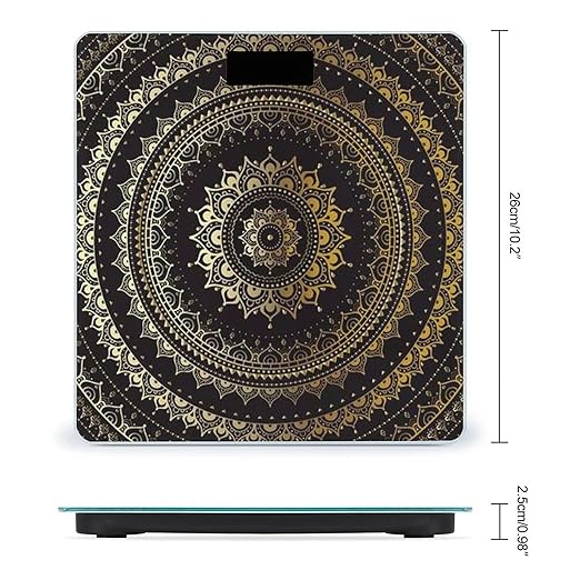 Mandala Scale for Body Weight Digital Bathroom Scale Precision Smart Weighing Scales with Clear LED Display Accurate High Precision Scales Weighing Machine