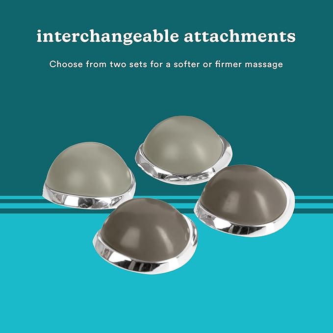 Homedics Percussion Action Massager with Heat | Adjustable Intensity Dual Pivoting Heads | 2 Sets Interchangeable Nodes Heated Muscle Kneading for Back Shoulders Feet Legs &amp Neck