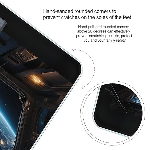 Outer Space Views from The Spaceship Digital Bathroom Scale for Body Weight Weighing Scale with Backlit LCD Display High Precision Measurements &amp Measures Weight Up to 180kg
