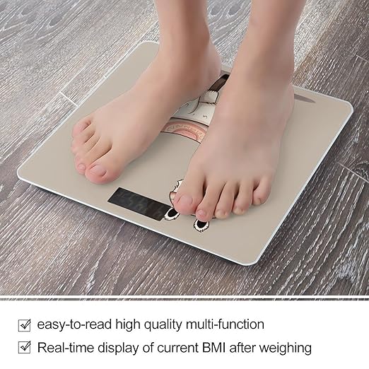 No Drama Llama Weight Scale Digital Electronic Scales Bathroom Scale Larg LCD Backlight Display High Precisio MeasurementsTempered Glass