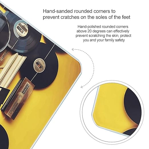 Vinyl Records and Tapes Scale for Body Weight Digital Bathroom Scale Accurate Smart Weight Scales with Large Display Weighing Machine High Precision Scales