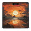 Orange Sky Scale for Body Weight Precision Bathroom Weighing Scales with Back Lit LCD Display Sturdy Tempered Glass Body Weight Scales Digital Bathroom Scale 400lb