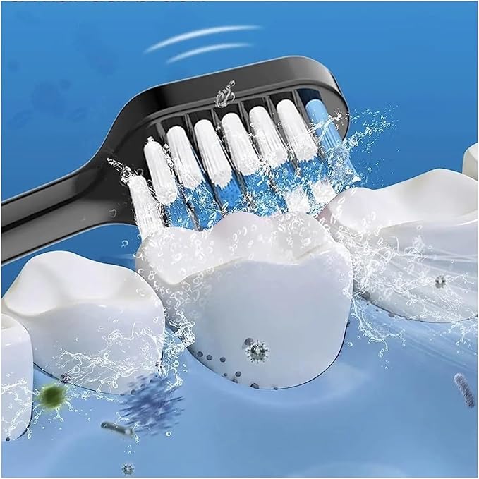 Replacement Brush Heads Compatible for Complete Care 5.0/9.0 Electric Toothbrush Hygiene Clean Soft Bristle Nozzles 10/20pcs(10pcs Black)