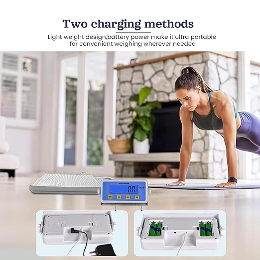 Medical Scale - Heavy Duty 440 lb High Capacity Wrestling Scale for Body Weight with Easy to Read LCD Display Physician Scale Professional Medical Grade Scale for Doctor Home Gym Office