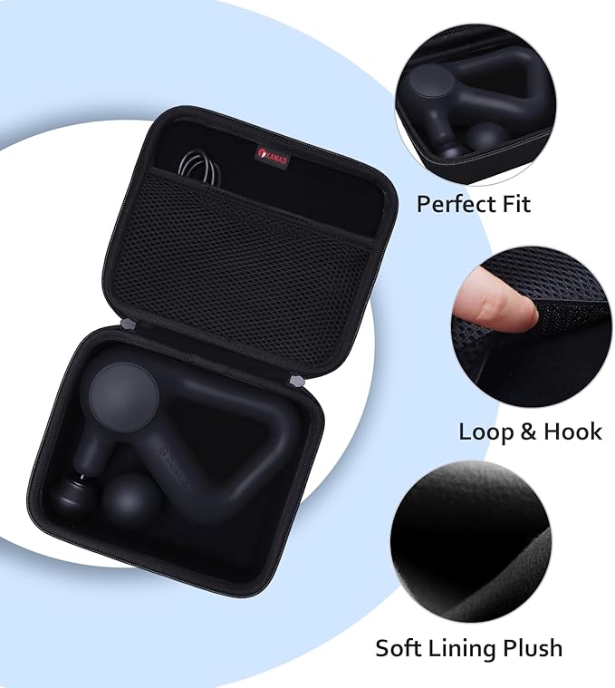 XANAD Massage Gun Case Compatible with TheraGun Relief Handheld Percussion Massage GunMassage Neck/Back/Leg/ShoulderBlack-Inside: 8.3x6.9x2.4(Case Only)