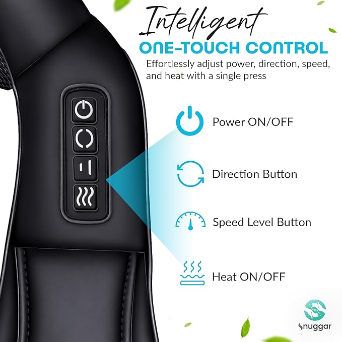 Neck Back and Shoulder Massager with Heat Neck Massager for Pain Relief Deep Tissue Electric Shiatsu Kneading Neck Massager with Heat for Home Office Stress Relief Muscle Relaxation