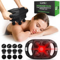 Lunix LX25 FSA 4-Head Percussion Massager with Red and Near-Infrared Light (660nm/850nm) USB Rechargeable Back &amp Body Massager with 4 Modes Adjustable Intensity Includes Storage Case