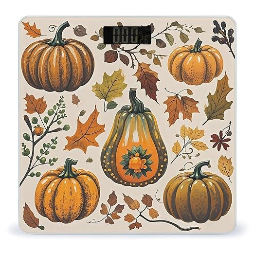 Thanksgiving Pumpkin Scale for Body Weight Smart Scales Digital Bathroom Scale High Precision Weighing Scales with Large Display Weighing Machine for People