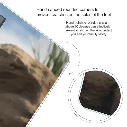Meerkat Animal Scale for Body Weight Accurate Digital Bathroom Scale Toughened Glass High Precision Scales Smart Weight Scales with Large LCD Backlight Display Weighing Machine