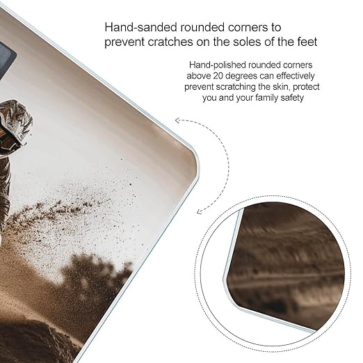Motocross Weight ScaleClear LED Display Bathroom Digital Weighing ScaleTempered Glass Digital Bathroom Scale for Body Weight Capacity Up to 400 Lbs