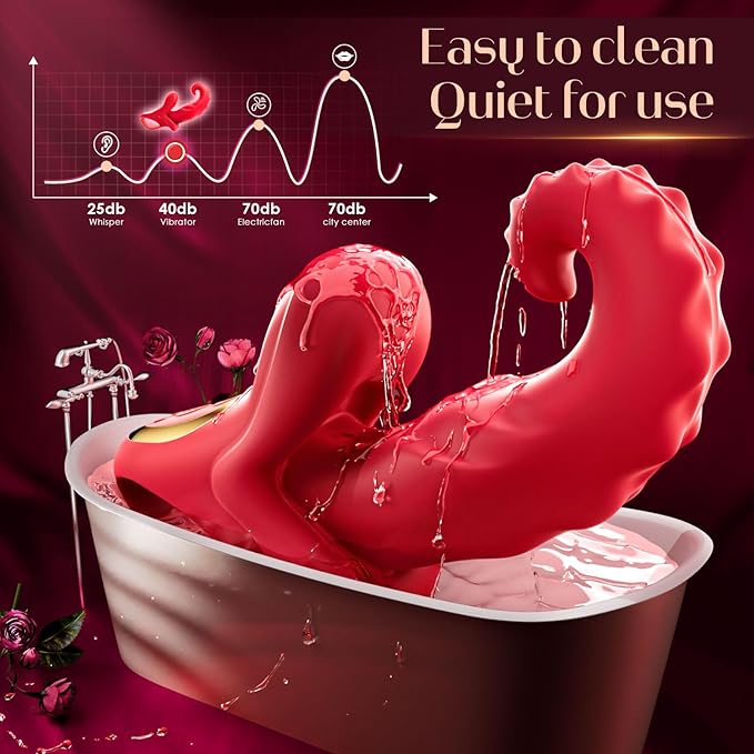 Portable Vibrating Massager -Clitioral Sucker Relaxes Muscles Viboators Toy 10 Modes Couples - for Body and Back Foot Silent Personal for Sports Massage Adult Tools Relaxation (Red2)