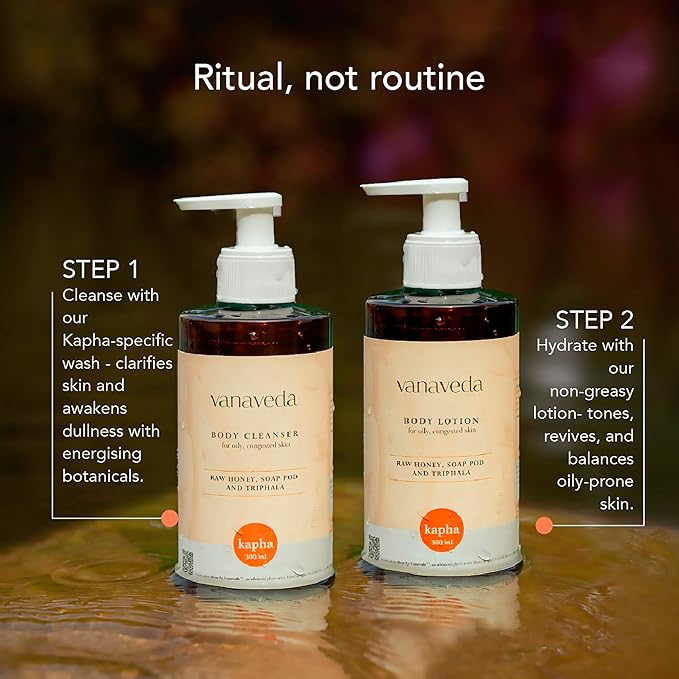Body Cleanser Kapha | Purifying Ayurvedic Body Wash with Neem Honey &amp Triphala for Oily Congested Skin | Balancing Cleanser for Kapha Prone Skin | Sulfate-Free | 300ml