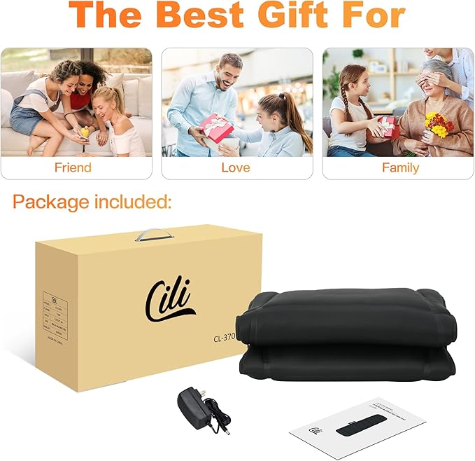 CILI Full Body Massage Mat with Heat Vibration Back Massage Pad Full Body Massager for Bed Chair Sofa Massage Mattress Pad